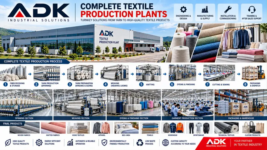 Complete Textile Manufacturing Lines (Turnkey Projects)