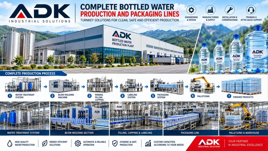 Complete Bottled Water Production & Packaging Lines